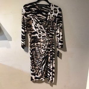 Cheetah print wrap dress